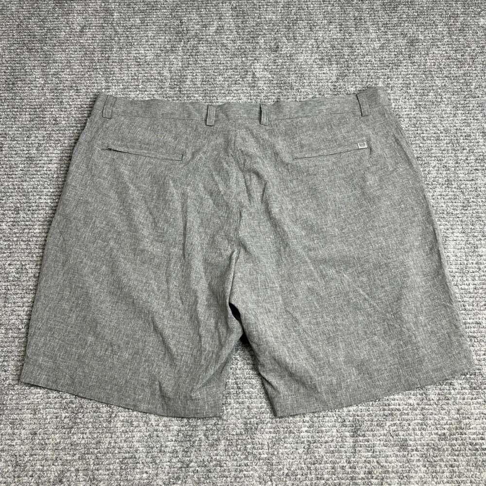 Peter Millar Mens Sz 40 Grey Performance Golf Shorts Stretch Flat Front Heather